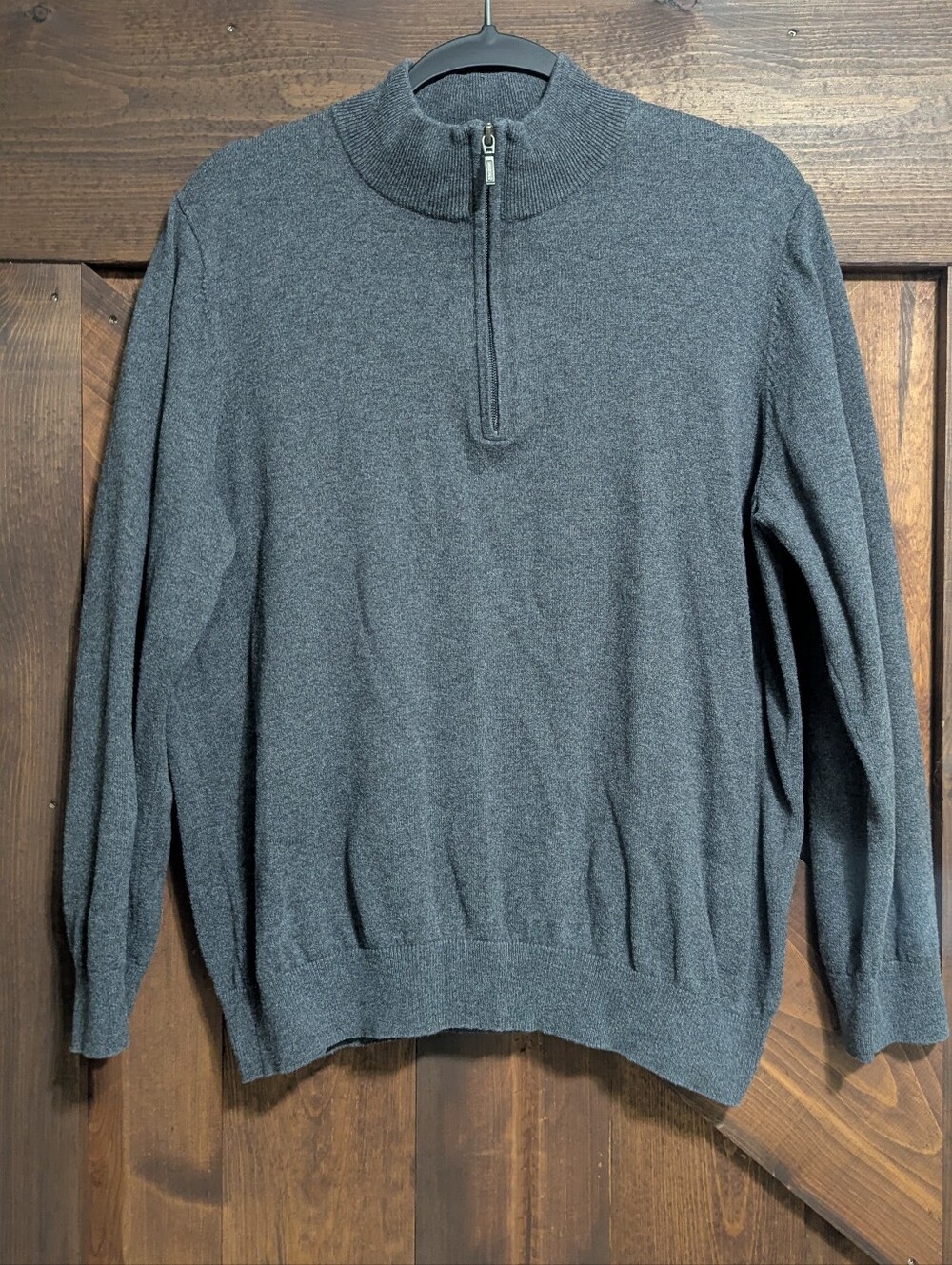 Vintage L.L. Bean Cotton Cashmere Quarter Zip Sweater Size Medium